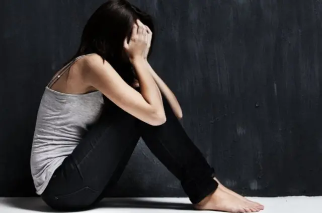Woman in distress