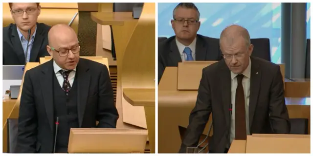 Green MSP Patrick Harvie and SNP MSP John Mason