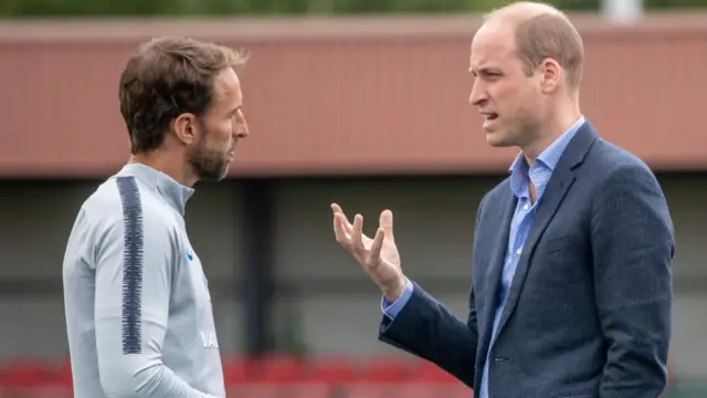 Gareth Southgate and Prince William