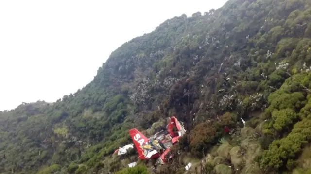 Plane wreckage in the Aberdares, Kenya