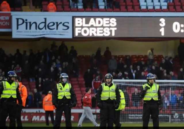 Police at football match