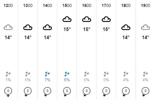 The afternoon's weather