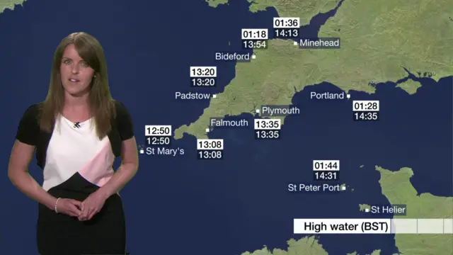 Tide times for Friday