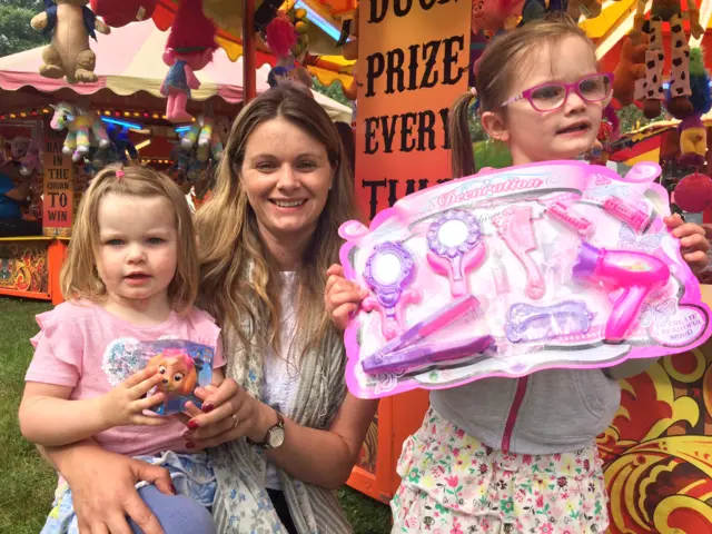 Sally Lugg with daughters Jasmine and Emma