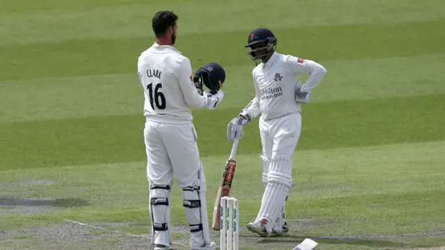 Jordan Clark (left) and Shiv Chanderpaul