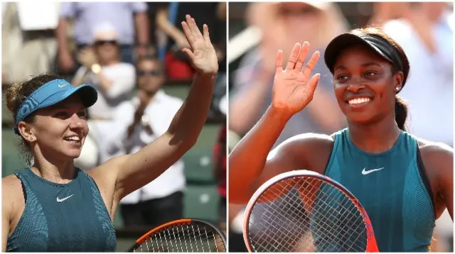 Simona Halep and Sloane Stephens