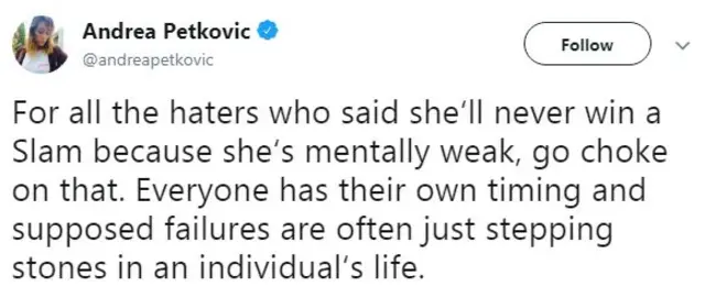 Petkovic tweet