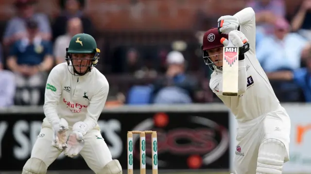 Tom Abell batting against Nottinghamshire