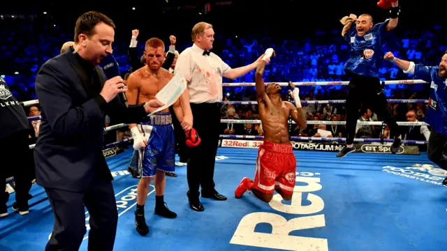 Maurice Hooker celebrates