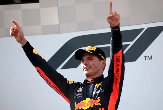 Verstappen celebrates