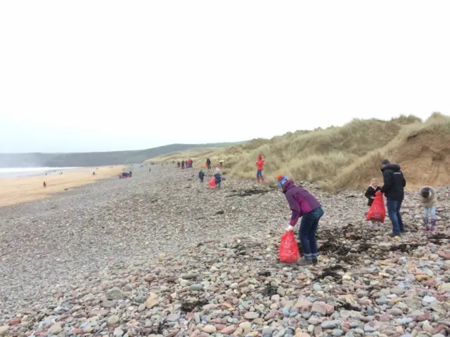 Pembroke beach clean up effort