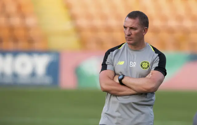 Celtic manager Brendan Rodgers takes training in Armenia