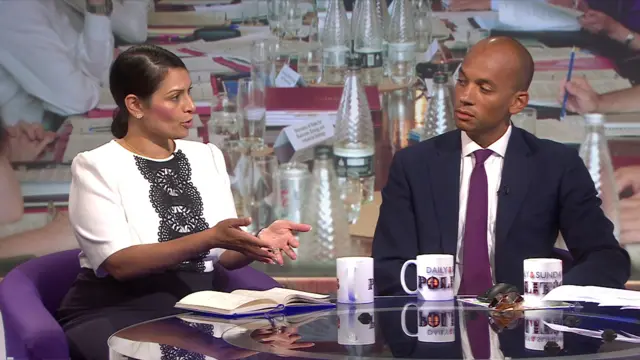 Priti Patel and Chuka Umunna