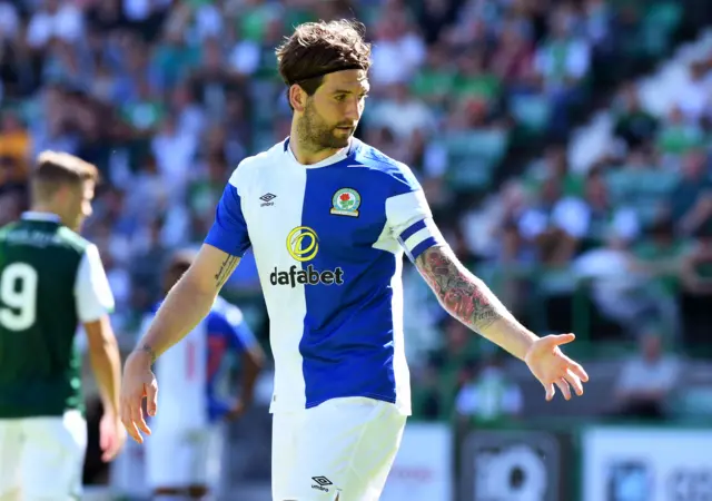 Charlie Mulgrew in action for Blackburn Rovers against Hibernian