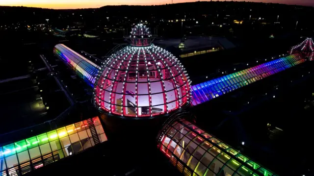 Lights above Meadowhall