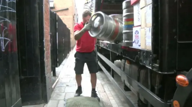 Beer delivery at Rutland and Derby