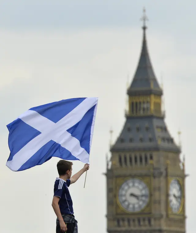 Scotland fan at Big Ben