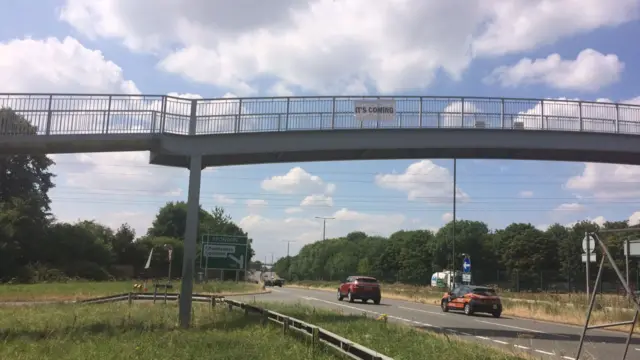 Banner on a bridge