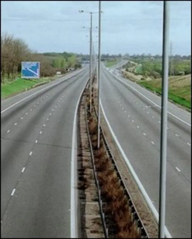 A deserted motorway.