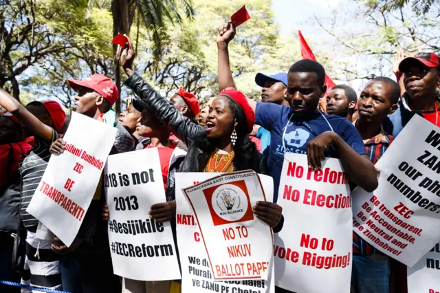 Zimbabwe protesters