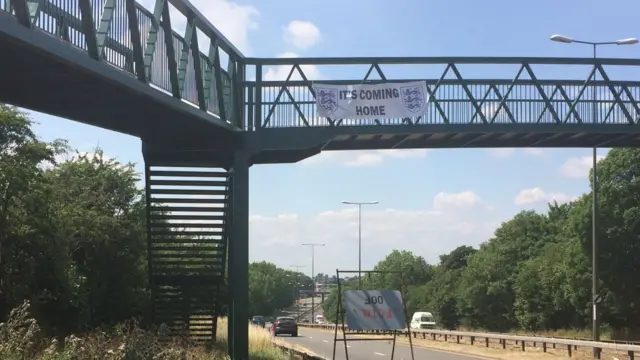 Banner on a bridge