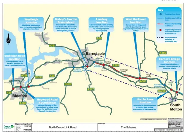 Link road plans in Devon