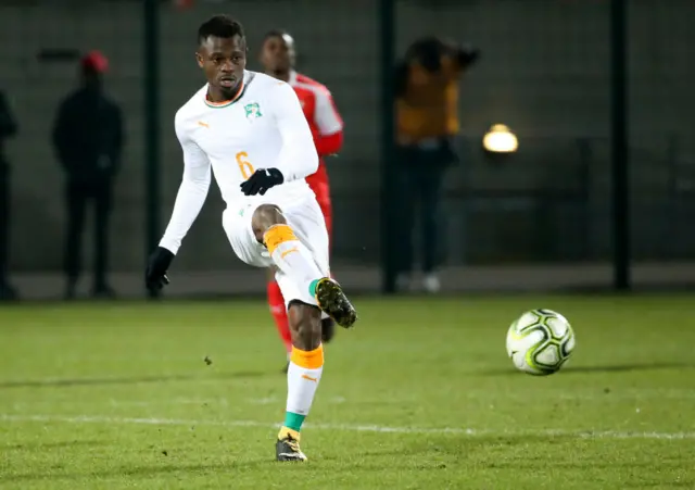 Jean Michael Seri of Ivory Coast during the international friendly match between Togo and Ivory Coast at Stade Pierre Brisson on March 24, 2018 in Beauvais, France