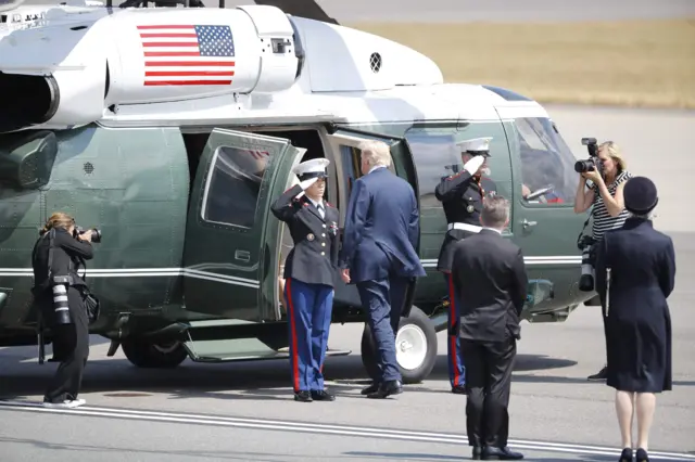 Trump boarding Marine One