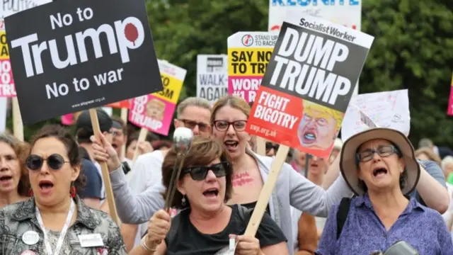 Protesters in Regent's Park