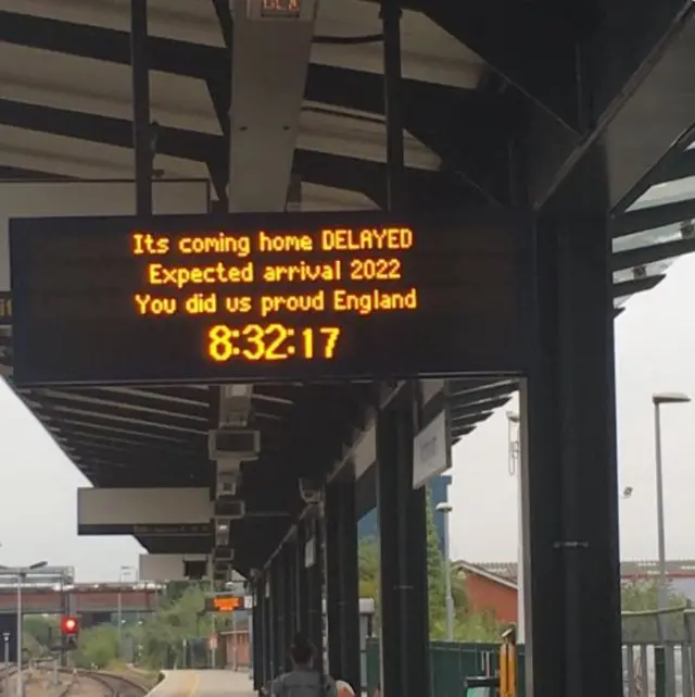 Nottingham train station message