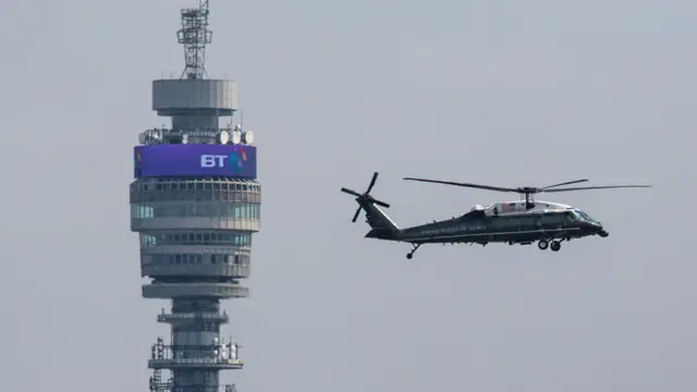 Marine One over central London