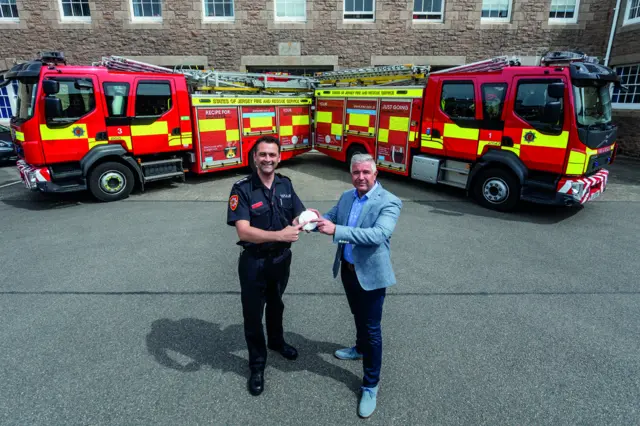 Station Commander Ryan Hall and Jim Purkiss