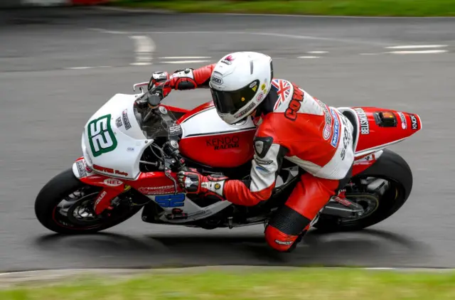 James Cowton on his bike.