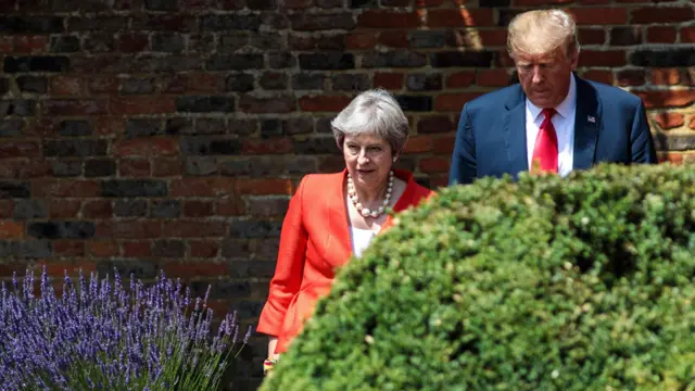 Theresa May and Donald Trump