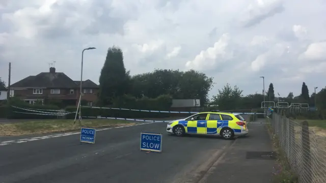 Cordoned off street