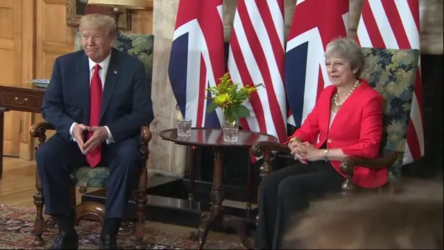 Theresa May and Donald Trump