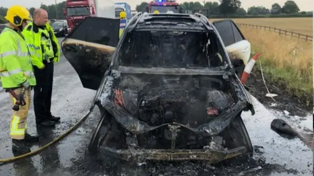 The car after fire