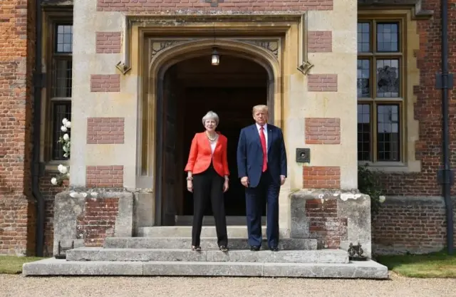 Theresa May and Donald Trump