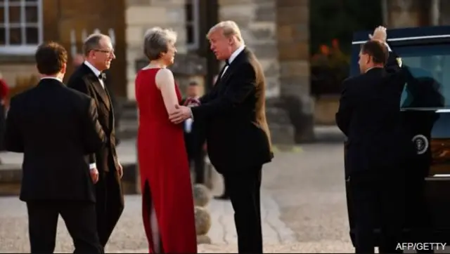 The Prime Minister meeting President Trump.