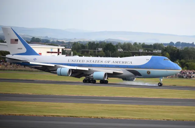 Air Force One at Prestwick