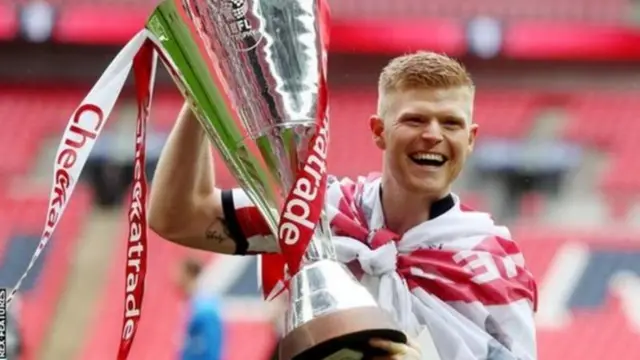 Elliott Whitehouse scored the winner as Lincoln beat Shrewsbury Town 1-0 in the Checkatrade Trophy at Wembley in April.