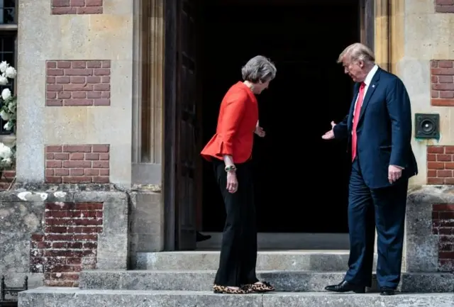 Theresa May and Donald Trump