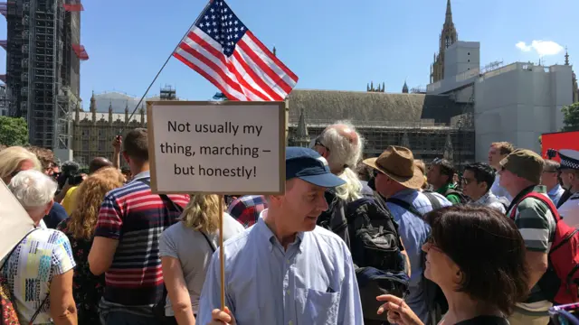 Protesters in Parliament Square