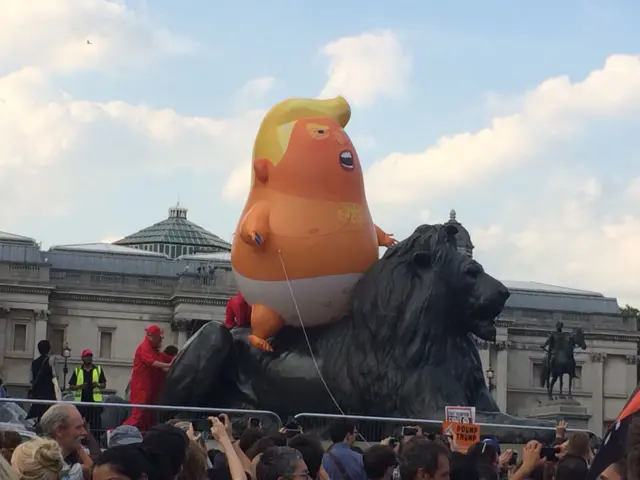 Blimp on lion