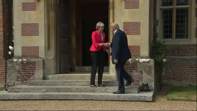 Theresa May and Donald Trump