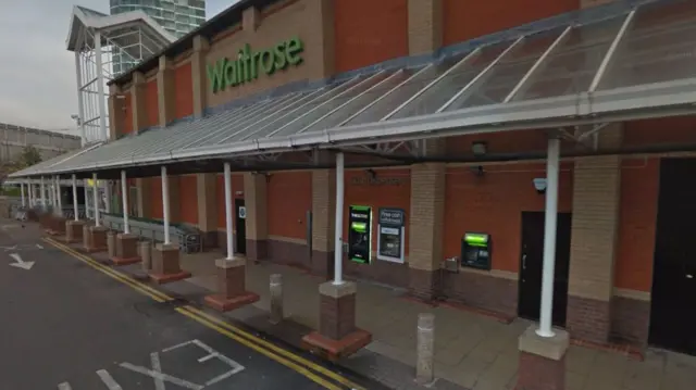 A general view of cash machines near Waitrose