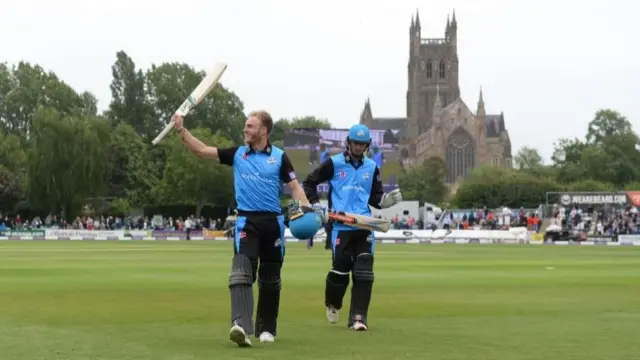 Previous Worcestershire Rapids' celebrations this year