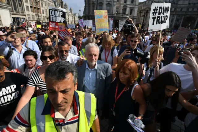 Corbyn in crowd