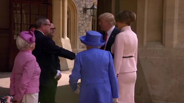 Trumps meet staff