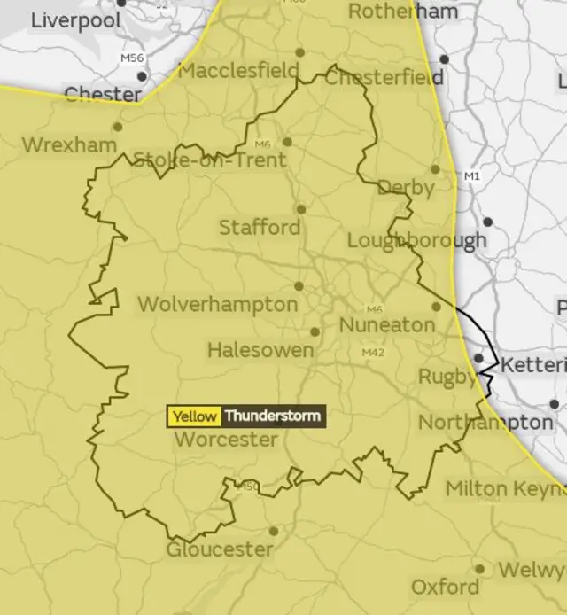 Weather warning map